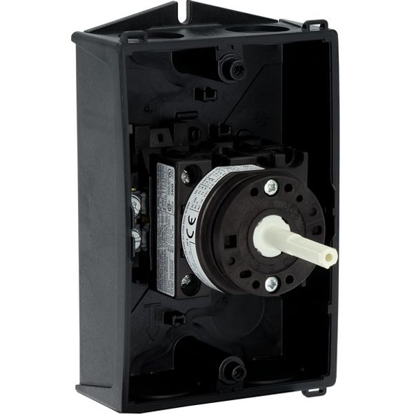 T0-2-1/I1/SVB-SW Main switch, T0, 20 A, surface mounting, 2 contact unit(s), 3 pole, STOP function, With black rotary handle and locking ring, Lockable in the 0 (Off) image 11