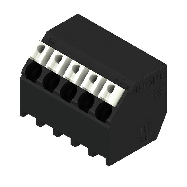 Printed circuit board terminals, 3.81 mm, Number of poles: 5, 135°, Solder pin length (l): 1.5 mm, black, PUSH IN with actuator, Clamping range, max. : 1.5 mm², Tube image 3