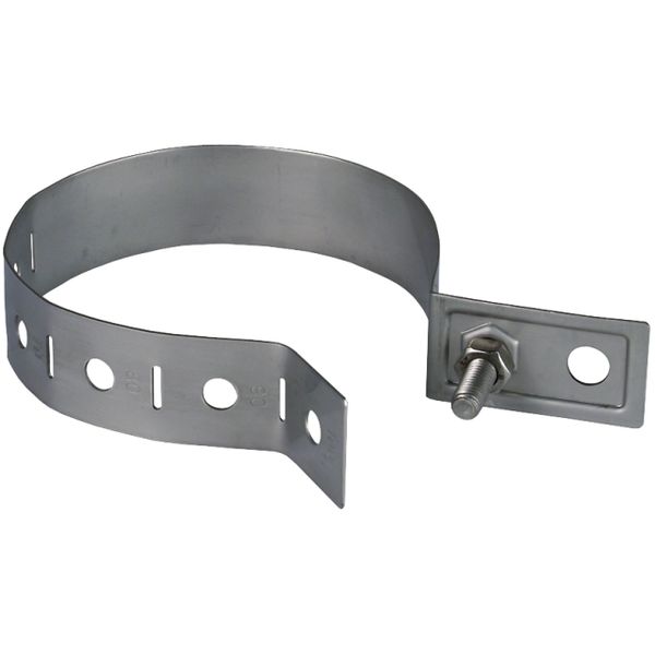 Downpipe clamp 60-100mm, StSt with connection bore D 10.5mm image 1