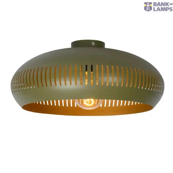Lucide RAYCO - Flush ceiling light - Ø 45 cm - 1xE27 - Green image 1