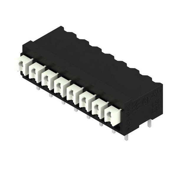 Printed circuit board terminals, 3.81 mm, Number of poles: 8, 90°, Solder pin length (l): 3.5 mm, black, PUSH IN with actuator, Clamping range, max. : 1.5 mm², Tube image 3