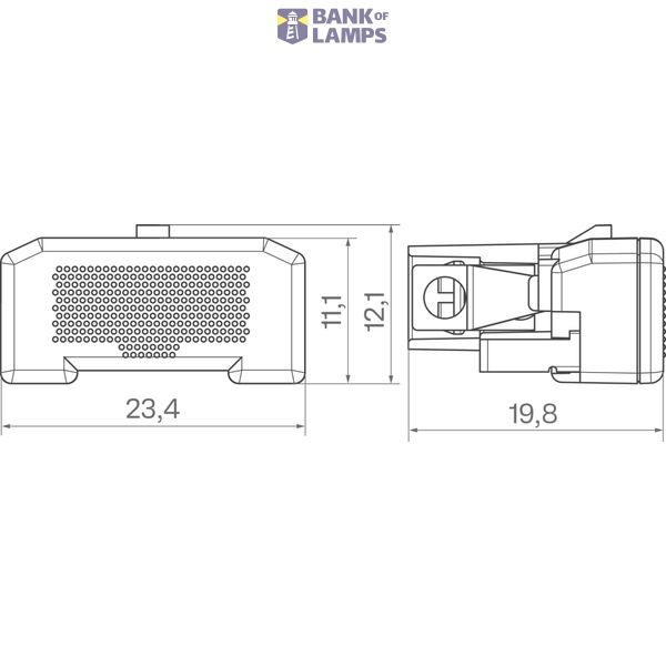 LED module with neutral terminal, 12-48 V, 0.4-0.9 mA module flush-mount elements, bl image 2