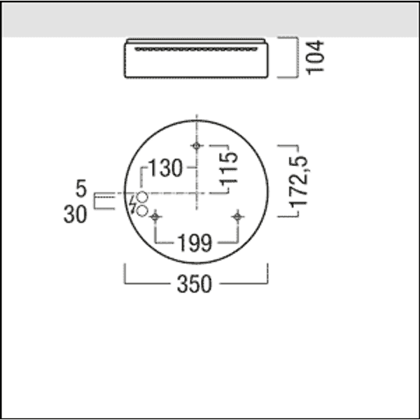 PERLUCE O LED2200-840 D350 EVG IP50 WH - diff. lum. with opal diffuser image 3