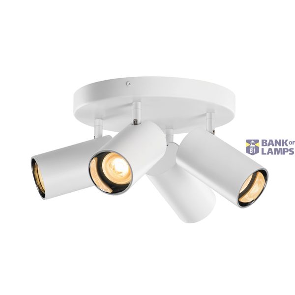 ASTO TUBE, ceiling-mounted light, cylindrical, GU10, 4x max. 10 W, white image 3