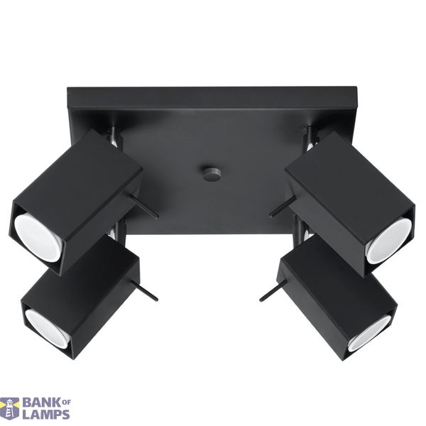 CEILING LAMP MERIDA 4 BLACK GU10 4X40W IP20 image 3