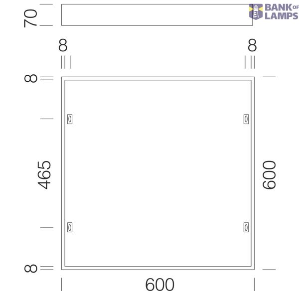 Frame 600x600 h 70 mm image 2