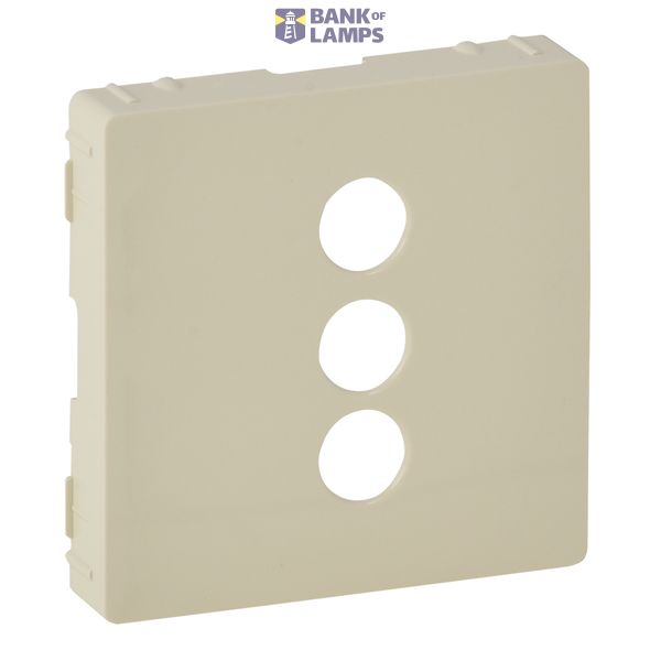 Cover plate Valena Life - triple RCA socket - ivory image 2