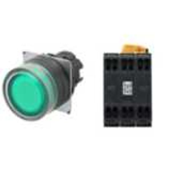 Pushbutton A22NL Ã˜22, bezel plastic, FULL GUARD, MOMENTARY, CAP COLOR A2226618D image 2