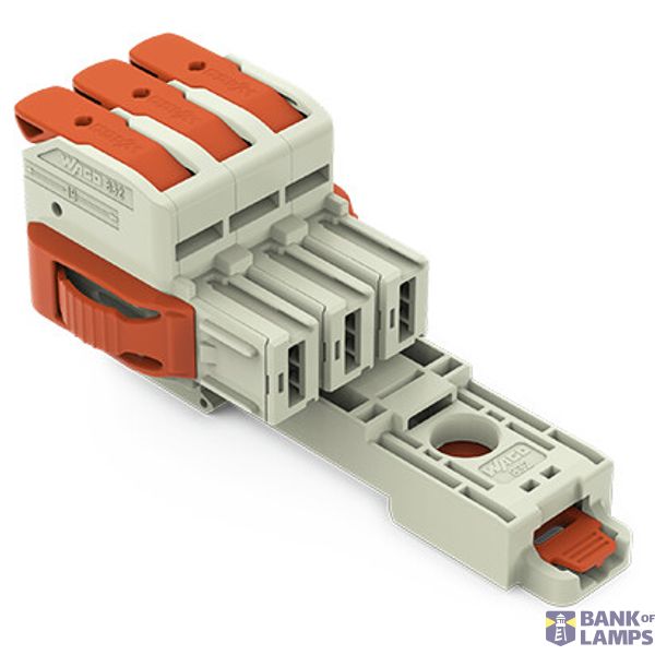 1-conductor female connector lever Push-in CAGE CLAMP® light gray image 1