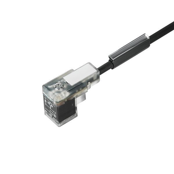 Valve cable (assembled), One end without connector - valve plug, DIN design C (8 mm), Cable length: 5 m, PUR, black image 1