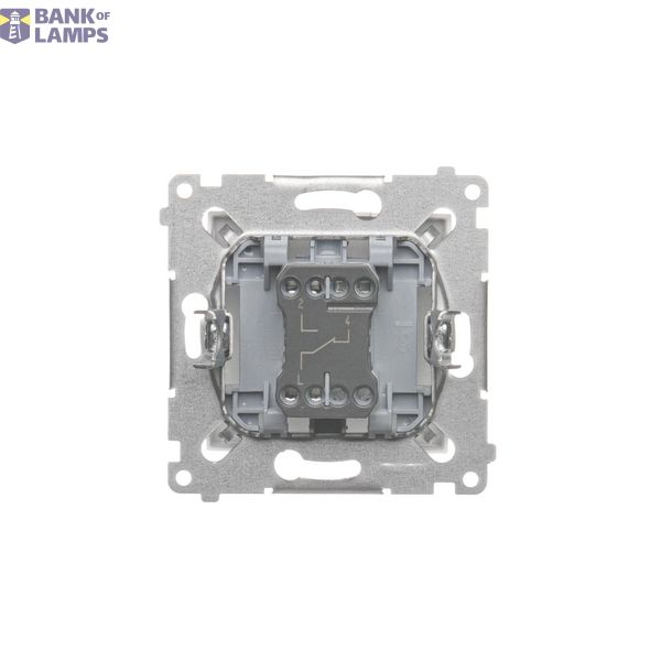 HDMI single socket, module, matt aluminum, HDMI Standard: HDMI 2.1 image 1