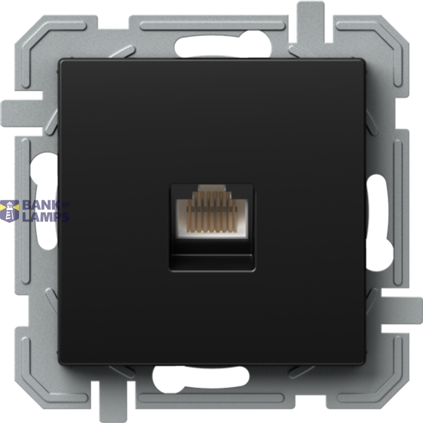 SOCKET CAT6S KS DOUBLE 2x RJ45 8/8 SLIM BK XO 4417218 image 1