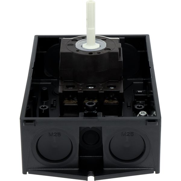 P1-25/I2/SVB Main switch, P1, 25 A, surface mounting, 3 pole, Emergency switching off function, With red rotary handle and yellow locking ring, Lockable in the 0 ( image 19