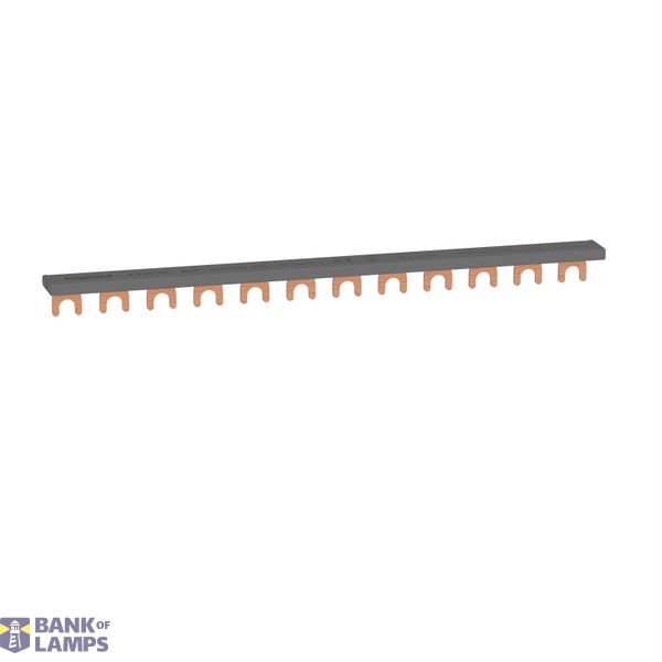 Fork type supply busbar, with 1P, 1 row for 12 modules image 2