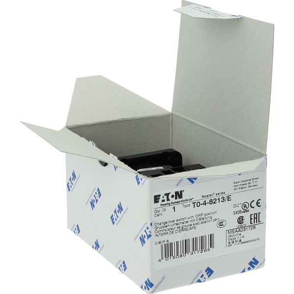 T0-4-8213/E Changeoverswitches, T0, 20 A, flush mounting, 4 contact unit(s), Contacts: 8, 60 °, maintained, With 0 (Off) position, 1-0-2, Design number 8213 image 25