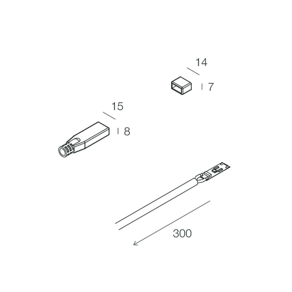 STRIP LED 230VAC: KIT TESTATE+FUSIB+CAVO image 1