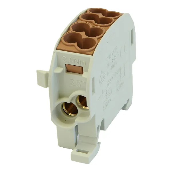 SCB 25 Branch distribution block Al/Cu 80110 SIMBLOCK brown image 1