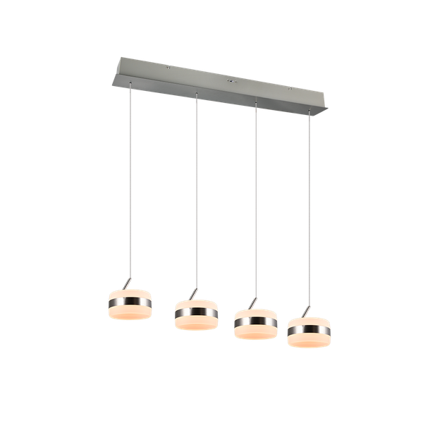 Dios LED pendant 4-pc brushed steel image 1