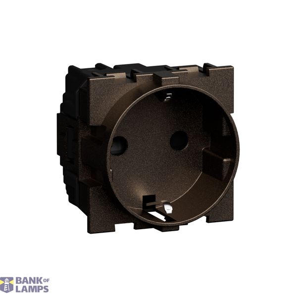 L.NOW - GERMAN SOCKET 2P+T BRONZE image 1