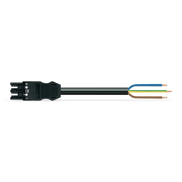 pre-assembled connecting cable B2ca Socket/open-ended black image 1