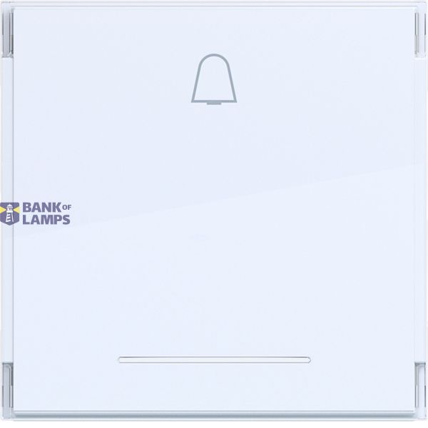 Seesaw 1-v, bell symbol, large text field, clear lens, A.x/C.x, white glass. image 1