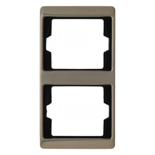 Frame 2gang vertical Arsys light bronze, metal image 1