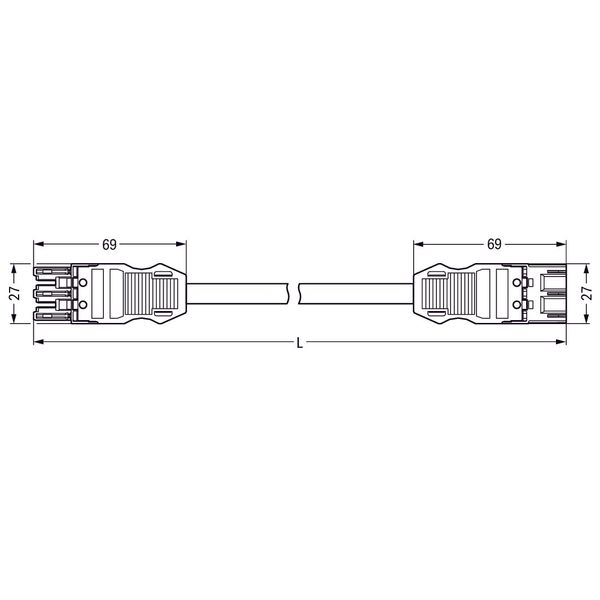 pre-assembled interconnecting cable;Eca;Socket/plug;red image 6