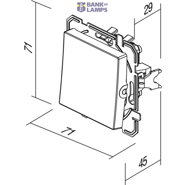 PUSH BUTTON 1WAY 10A 250V~ PW XO 4415017 image 4