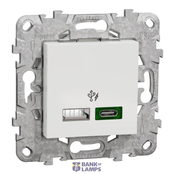USB Charger USB-C 45W White NU501318 Schneider Electric image 1