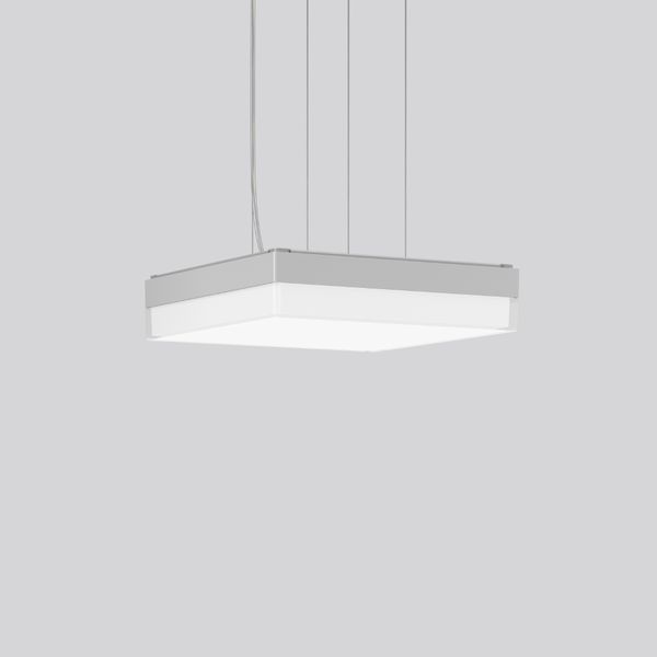 FLAT SLIM square, 13...21 W, 1300...2300 lm, 830, 840, silver, DALI Pe image 2
