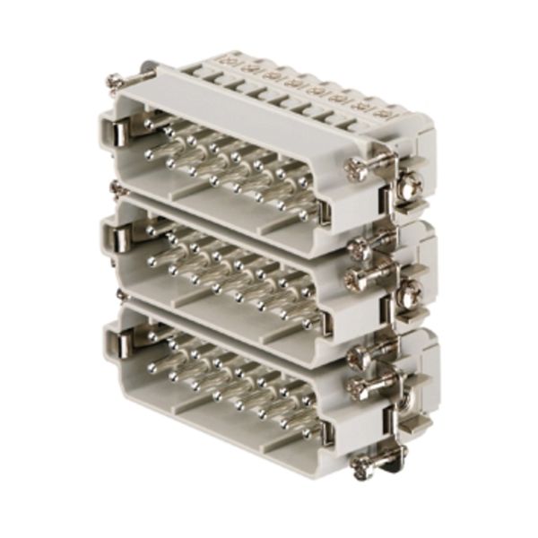 HDC insert, Male, 250 V, 16 A, Number of poles: 16, Screw connection, Size: 5 image 1