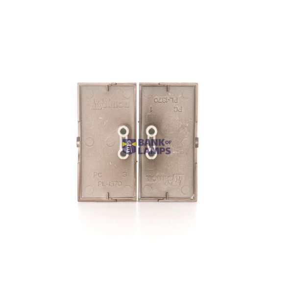 Double button for switches and push buttons, champagne matt image 1