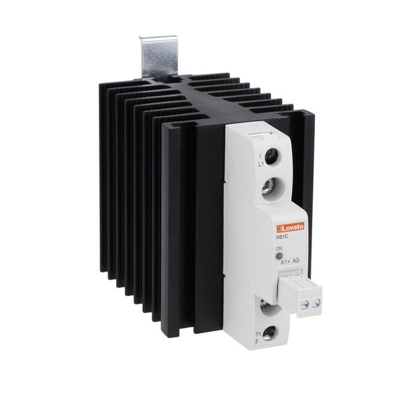 Solid state relay complete with heatsink, single-phase, 60A, 90...280VAC, screw terminals image 1