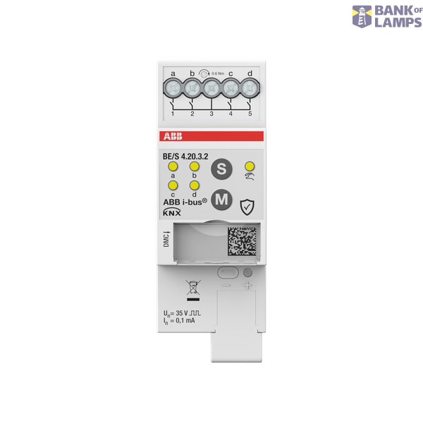 Binary Input, 4-fold, Contact Scanning  Manual Operation, MDRC image 1