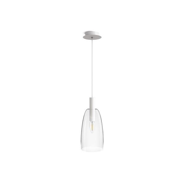BELLINI L E14 pendant white clear glass 230V LED E14 15W image 1