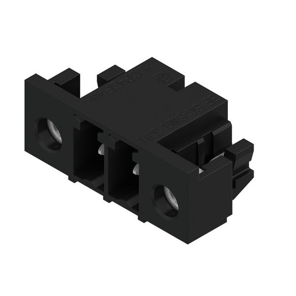 PCB plug-in connector, male header, Solder flange, THT/THR solder connection, 3.81 mm, Number of poles: 2, 90°, Solder pin length (l): 1.5 mm, tinned, black, Box image 2