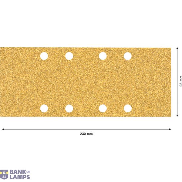 EXPERT C47 Sandpaper with 8 holes for Orbital Sanders 93 x 23 mm, G 4 1-pc image 2