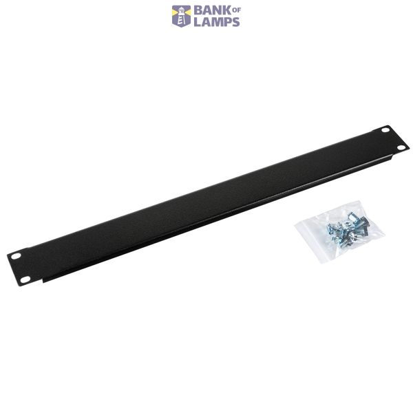 19" Blanking panel 1U, RAL9005 image 1