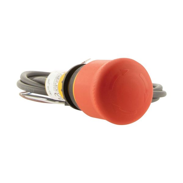 C22-PVT-K02-P65 Emergency stop/emergency switching off pushbutton, Mushroom-shaped, 38 mm, Turn-to-release function, 2 NC, Cable (black) with non-terminated end, 4 po image 10