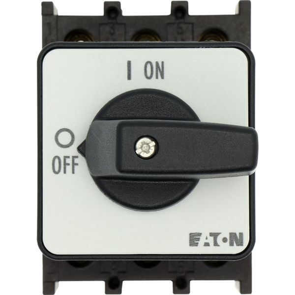 P1-25/E On-Off switch, P1, 25 A, flush mounting, 3 pole, with black thumb grip and front plate image 3