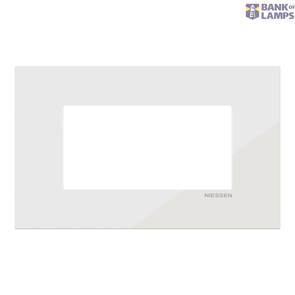 Frame - 1-gang / 4-modules - Niessen logo - Tacteo White image 1