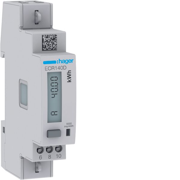 1Ph kWhmeter direct 40A 1M MODBUS MID image 1