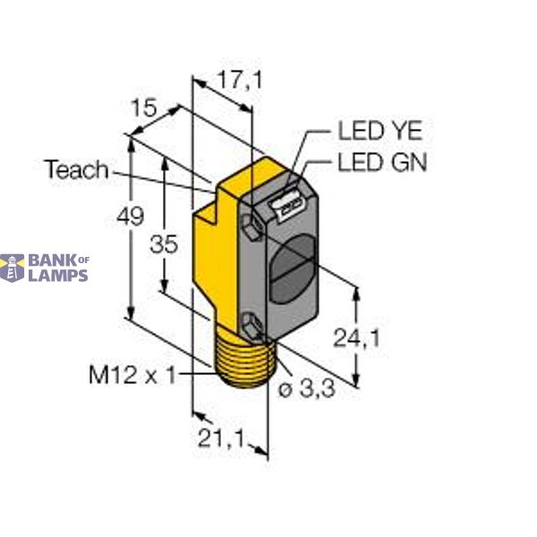 Photoelectric Sensor Diffuse Mode Sensor   QS18EN6WQ8 image 1