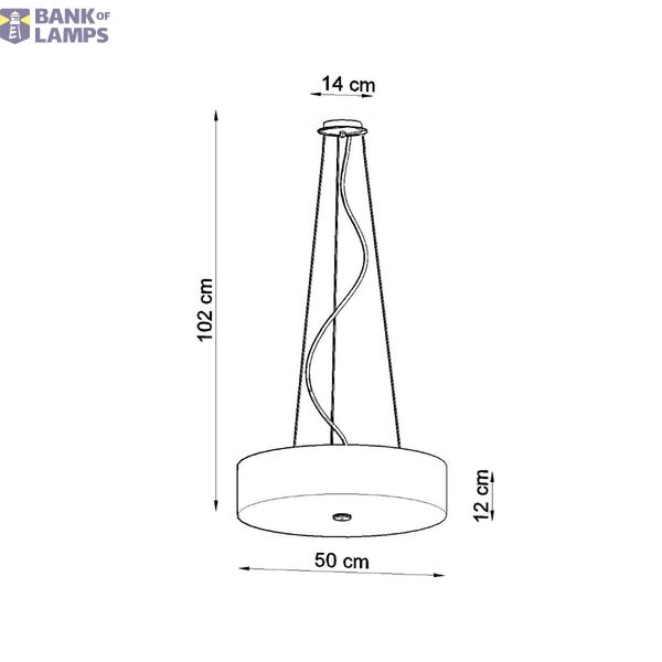 CHANDELIER SCALE 50 WHITE E27 5X60W IP20 image 6