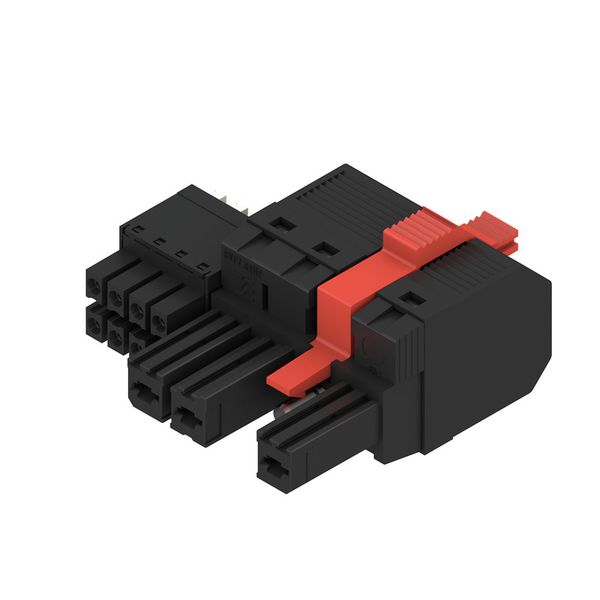 PCB plug-in connector, female plug, 7.62 mm, Number of poles: 3, 180°, PUSH IN with actuator, PUSH IN without actuator, Clamping range, max. : 10 mm², Box image 4