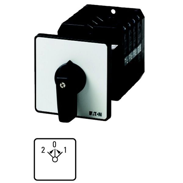 T5B-3-190/Z Reversing switches, T5B, 63 A, rear mounting, 3 contact unit(s), Contacts: 5, 45 °, momentary, With 0 (Off) position, with spring-return from both dir image 1