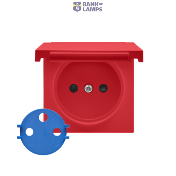 Cover for DATA socket, cover, anibacterial red image 1
