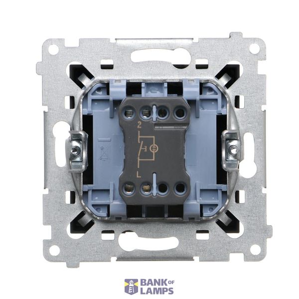 Double socket outlet with eaerthing and shutters - for Premium frames, (module), 16A, 250V, Screw, Silver matt, metalic image 1
