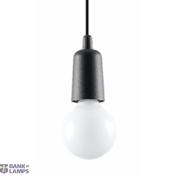 HANGING LAMP DIEGO 1 BLACK E27 1X60W IP20 image 7