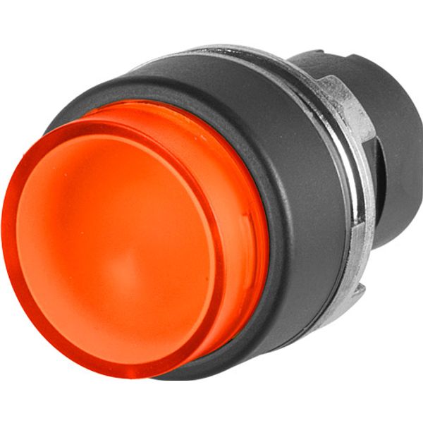 Projecting push-button, illuminated, orange image 1